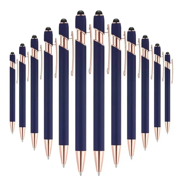 Incline Soft Touch Stylus Metal Pen - Laser Engraved
