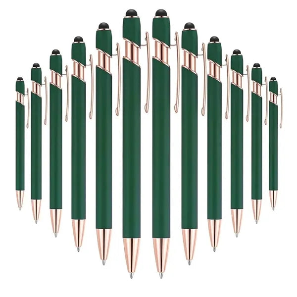 Incline Soft Touch Stylus Metal Pen - Laser Engraved