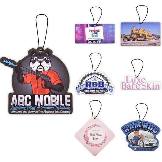 Die Cut Shape Custom Full Color Printed Air Freshener