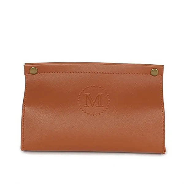 Leather tissue box
