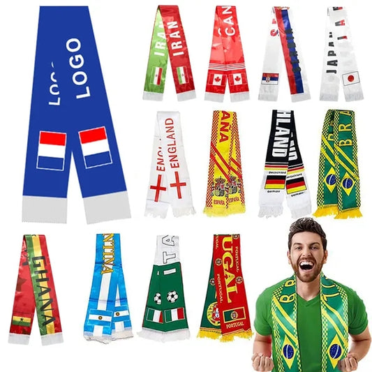 Polyester Soccer Scarf - World Cup Fan Wear Accessory