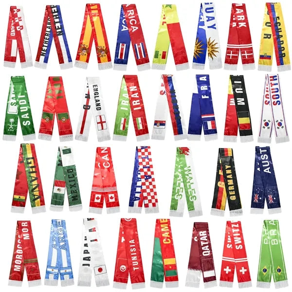 Polyester Soccer Scarf - World Cup Fan Wear Accessory