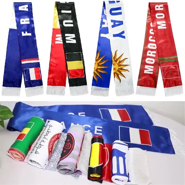 Polyester Soccer Scarf - World Cup Fan Wear Accessory