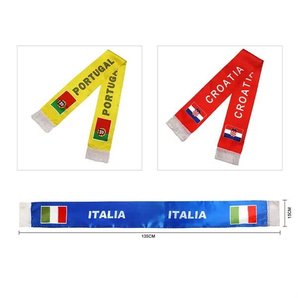 Polyester Soccer Scarf - World Cup Fan Wear Accessory