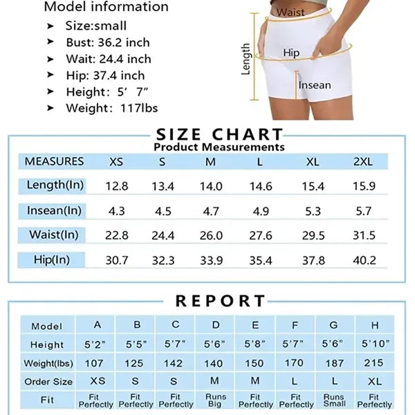 High Waist Breathable Polyester Workout Shorts w/ Pockets
