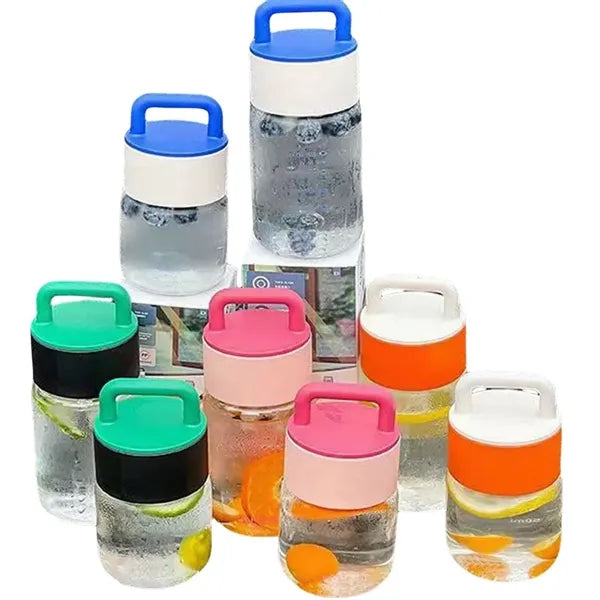 10 oz ChubbyGlass Mini Carry Glass Bottle Handled Drink Cup