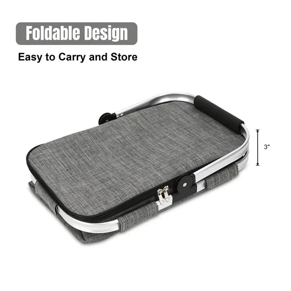 Portable Collapsible Picnic Basket Cooler