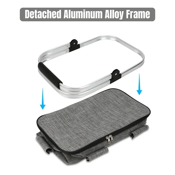 Portable Collapsible Picnic Basket Cooler