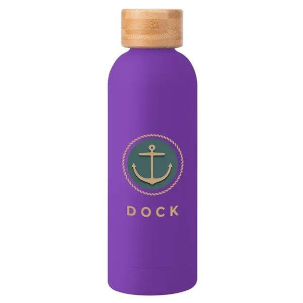 17 Oz. Blair Recycled Stainless Steel Bottle With Bamboo Lid