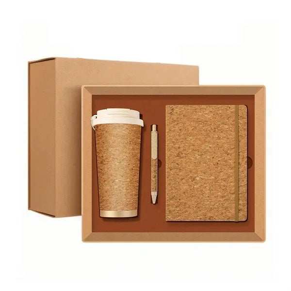 Sustainable Cork Notebook, Pen & Tumbler Gift Set