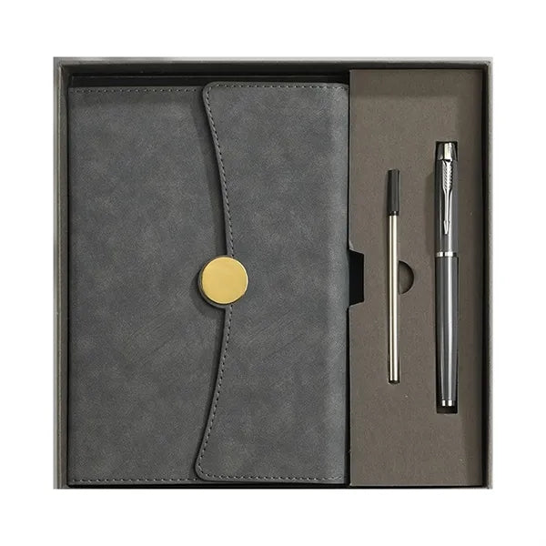 Trifold A5 Notebook Pen Gift Set w/ Refill