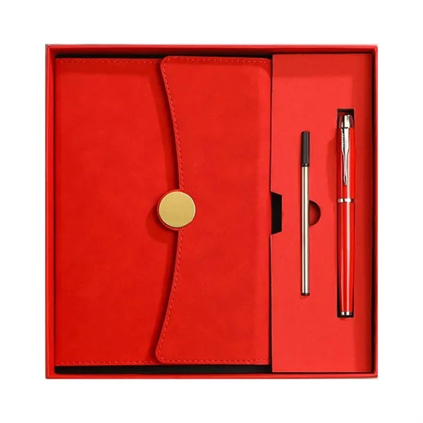 Trifold A5 Notebook Pen Gift Set w/ Refill