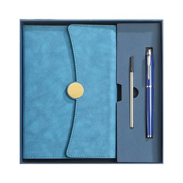 Trifold A5 Notebook Pen Gift Set w/ Refill