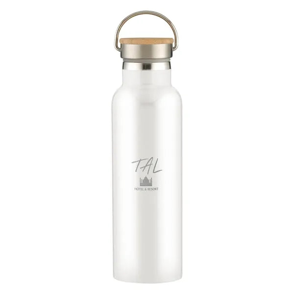 21 Oz. Tipton Recycled Stainless Steel Bottle With Bamboo...