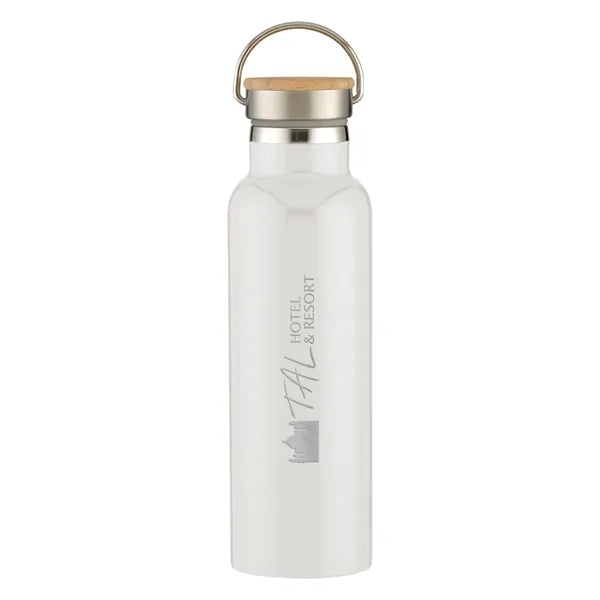 21 Oz. Tipton Recycled Stainless Steel Bottle With Bamboo...