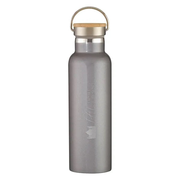 21 Oz. Tipton Recycled Stainless Steel Bottle With Bamboo...