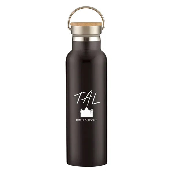 21 Oz. Tipton Recycled Stainless Steel Bottle With Bamboo...