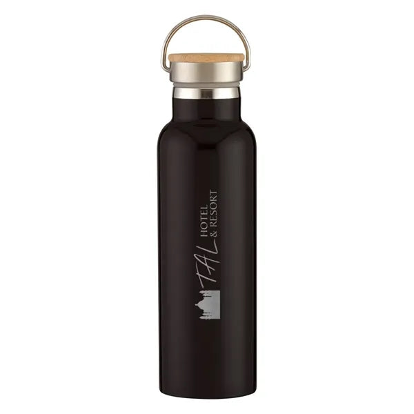 21 Oz. Tipton Recycled Stainless Steel Bottle With Bamboo...