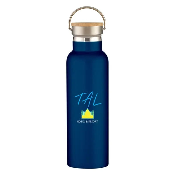 21 Oz. Tipton Recycled Stainless Steel Bottle With Bamboo...