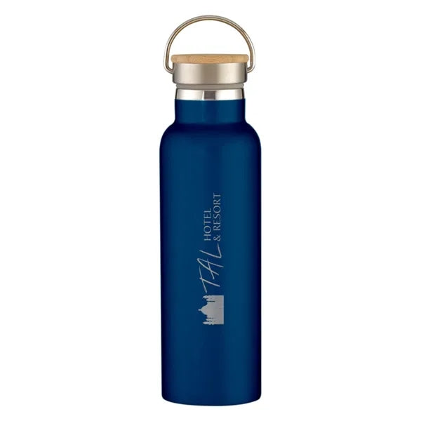 21 Oz. Tipton Recycled Stainless Steel Bottle With Bamboo...