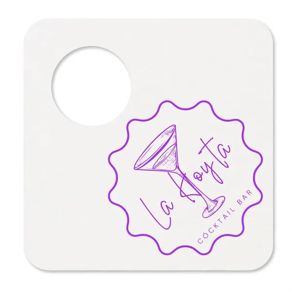 40 pt. Pulpboard Coaster, 4" Bottleneck