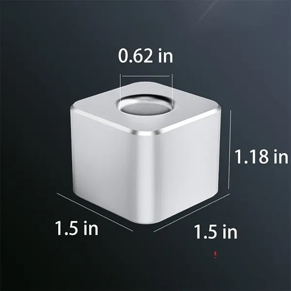 Aluminum Square Pen Holder With Non-Slip Base