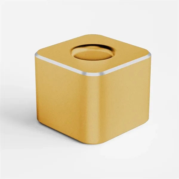 Aluminum Square Pen Holder With Non-Slip Base