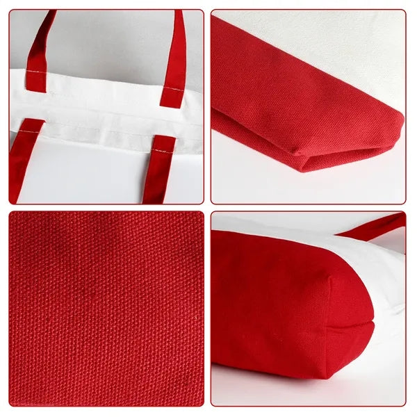 12 oz. Heavy-Duty Two-Tone Canvas Tote Bag