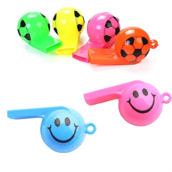 Colored plastic whistle