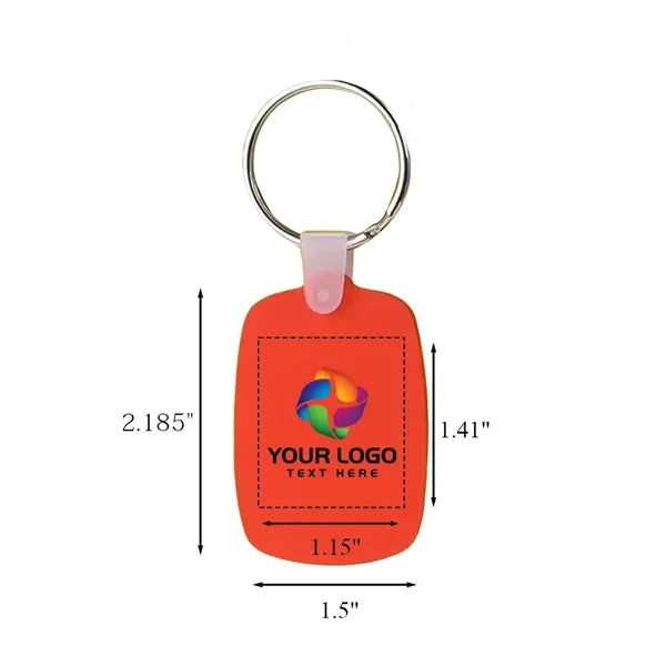 Oval Shaped Silicone Keychain