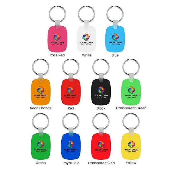 Oval Shaped Silicone Keychain