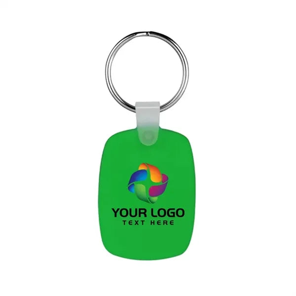 Oval Shaped Silicone Keychain