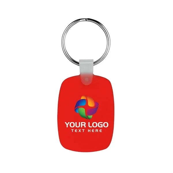 Oval Shaped Silicone Keychain