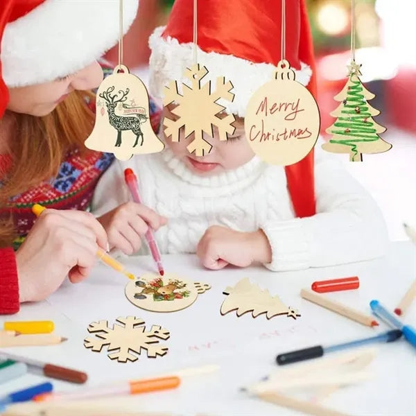 ECO Wooden DIY Christmas Decoration Hanging Ornament Pendant