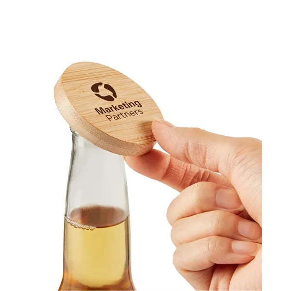 Bamboo Bottle Opener With Magnet