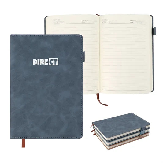 A5 PU Leather Journal Notebook w/ Pen Holder 200 Lined Pages