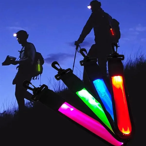 Outdoor Safety LED Belt Strap Bag Hanging Ornament Light