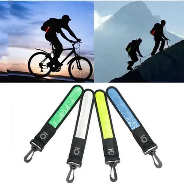 Outdoor Safety LED Belt Strap Bag Hanging Ornament Light