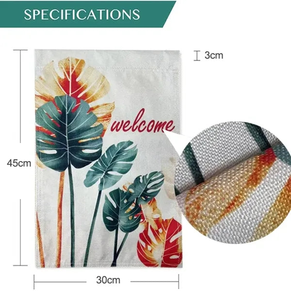 Double-Sided Linen Garden Flag
