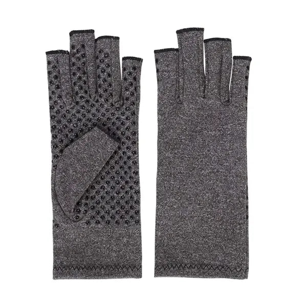 Fingerless Compression Gloves with Dot Rubber Grips