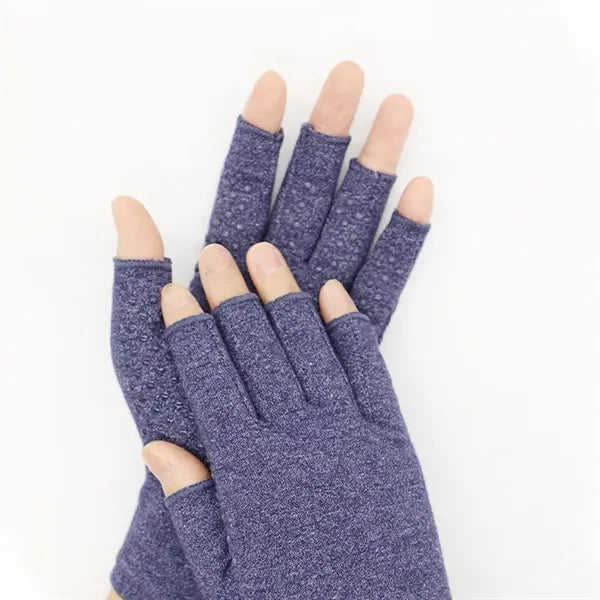 Fingerless Compression Gloves with Dot Rubber Grips