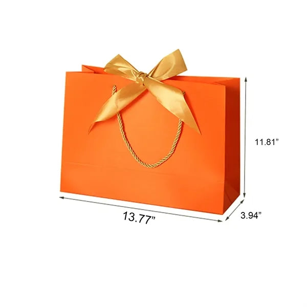 Holiday Gift Tote With Ribbon Handle