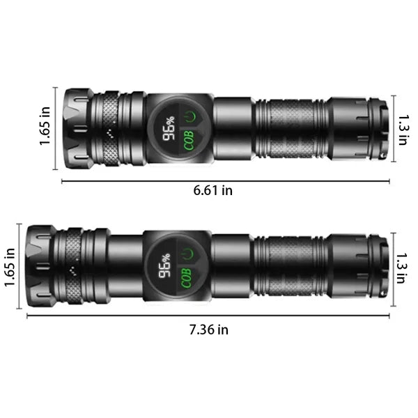Multifunctional Digital Display Flashlight Magnetic Suction
