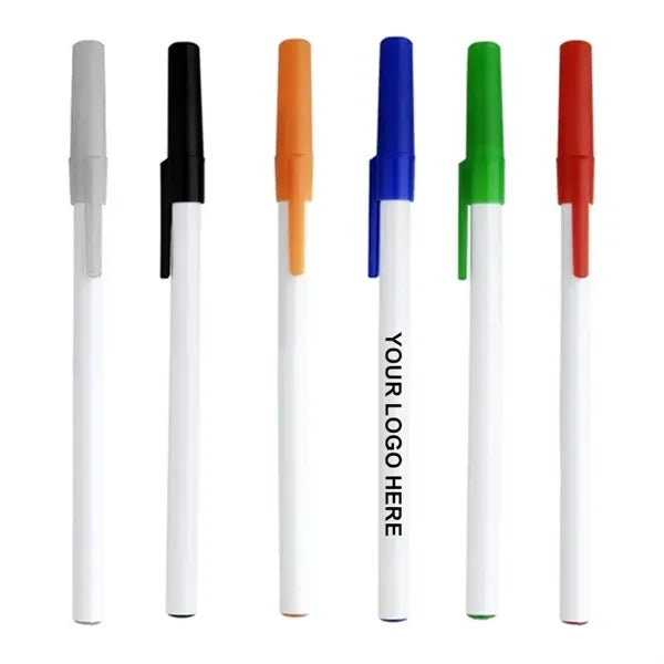 Plastic Ballpoint Pen with Cap