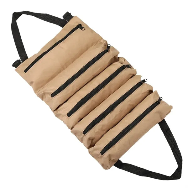 Waterproof Roll-Up Hardware Tool Organizer With 5 Pockets