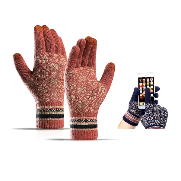 Winter Scarf Hat Gloves Set for Women