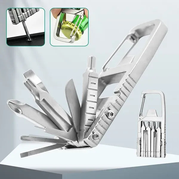 Portable Folding Multi-Tool with 13 Functions