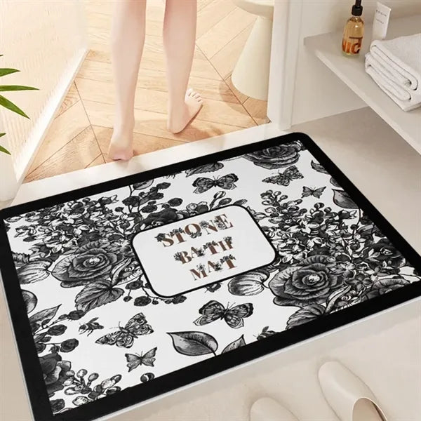 Diatomaceous earth absorbent floor mats