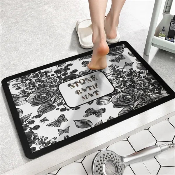 Diatomaceous earth absorbent floor mats
