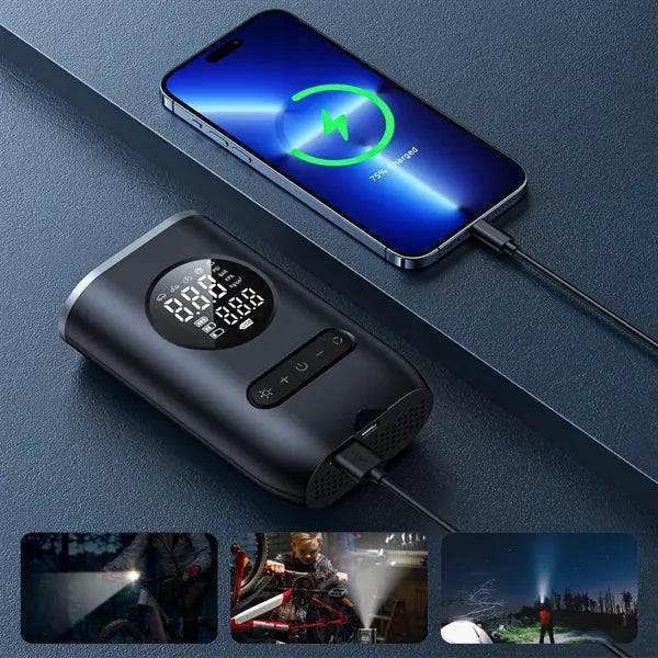 Portable Wireless Charging Digital Display Car Air Pump